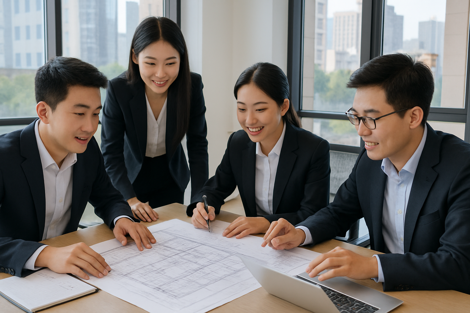 改造后办公环境